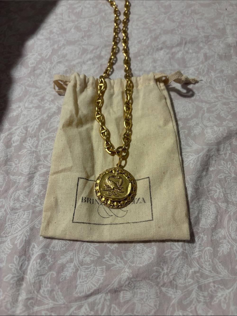 Brinker + Eliza Gold Rise of the Phoenix Coin Medallion Necklace